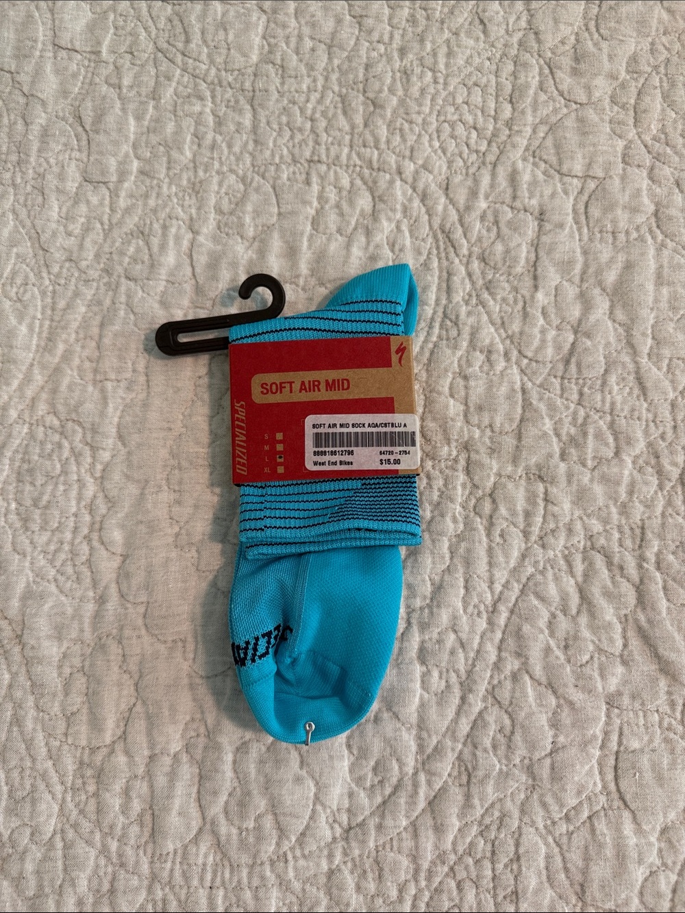 Specialized Soft Air Mid Socks - Aqua Blue, NWT